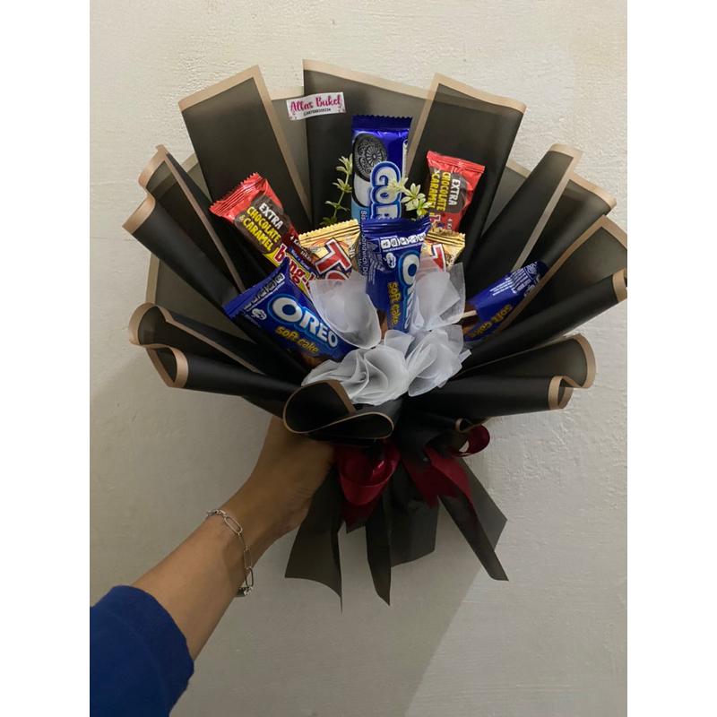 buket snak+jajanan+hitam