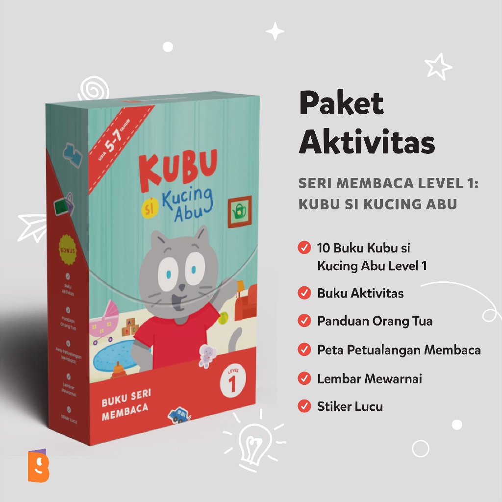 

Paket Aktivitas BukuAku - Kubu si Kucing Abu
