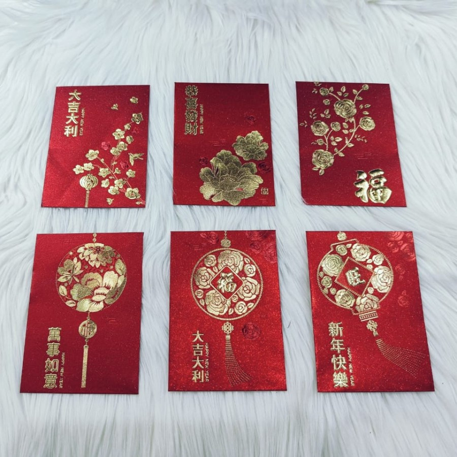 

Angpao Imlek Netral 4108 Kualitas Import Isi 6 Motif Sama Embos Mewah