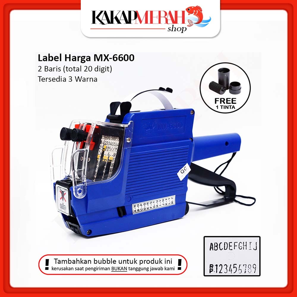 

Mesin Alat Label Harga Angka 2 Baris Price Labeller Type MX 6600