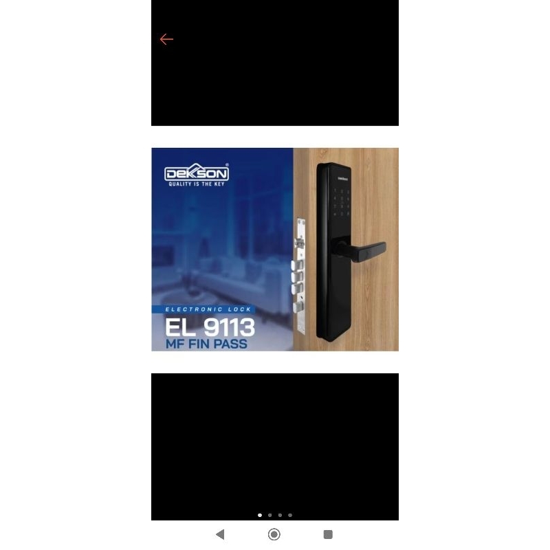 ELECTRONIC LOCK DEKKSON EL9113 MF FIN PASS  BT BLACK