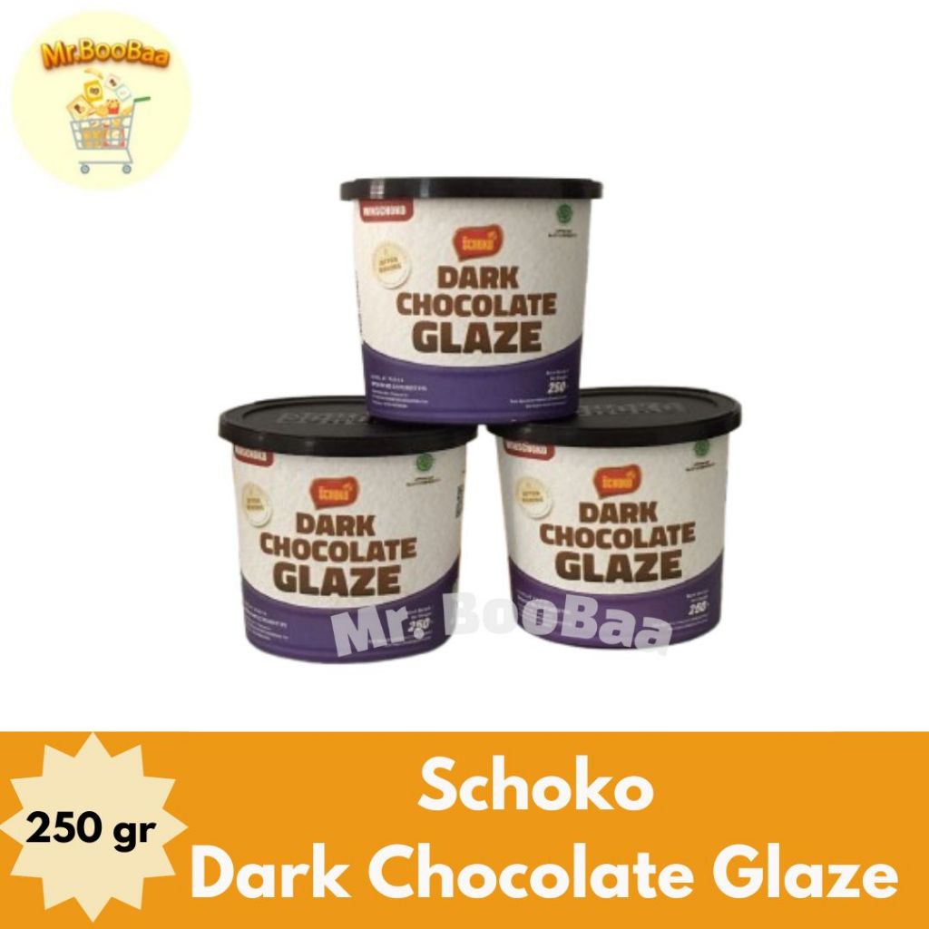 

SCHOKO Dark Chocolate Glaze - 250 Gr / Filling & Spread / Selai Coklat