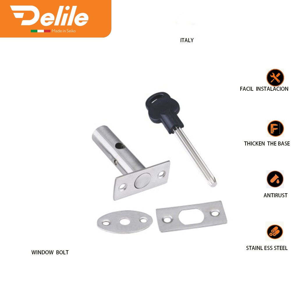 ITALY DELILE 1002 SN Door Bolt Grendel Slot kunci tambahan pintu kayu