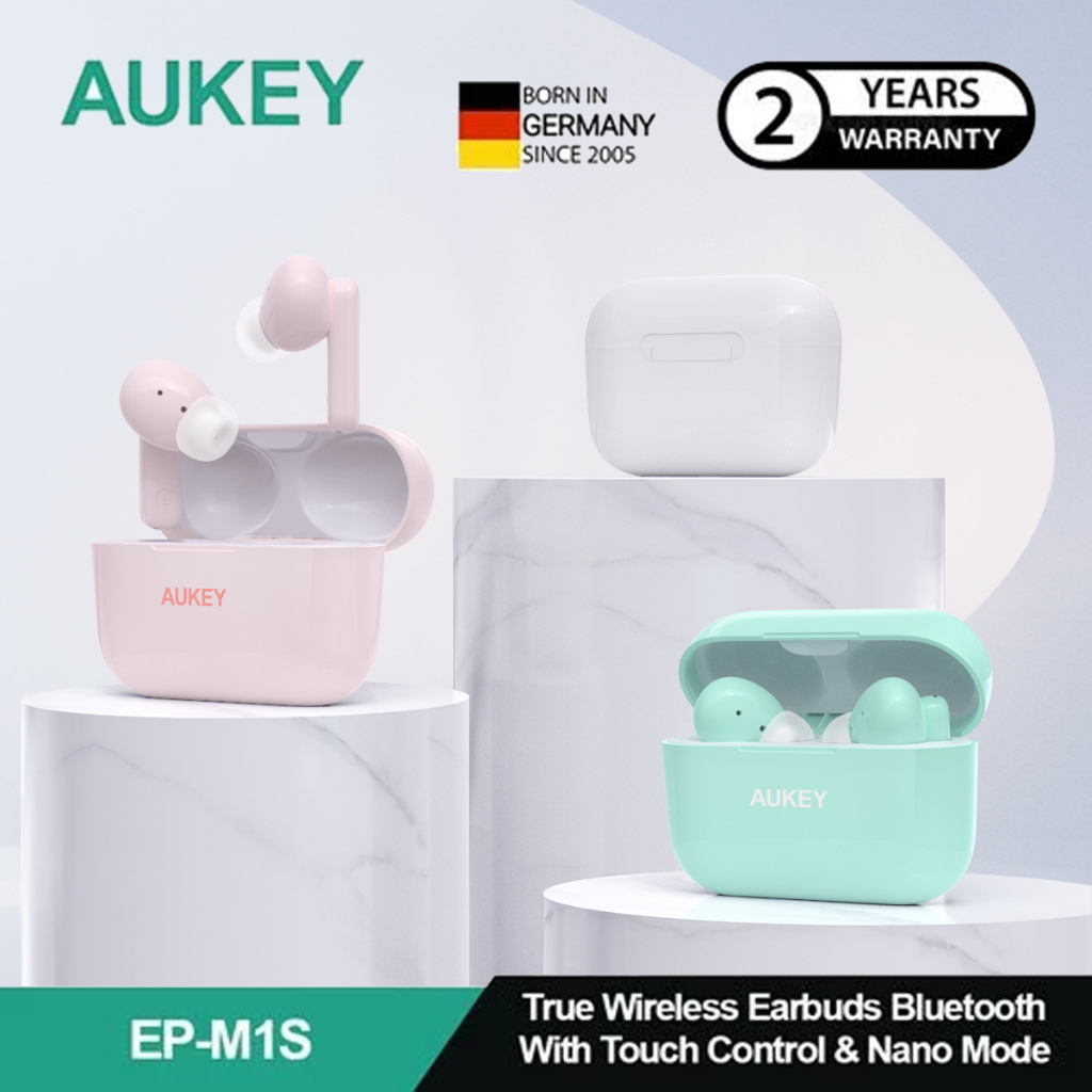 AUKEY TWS Bluetooth True Wireless Earphone IPX5 4G Earbuds EP-M1S