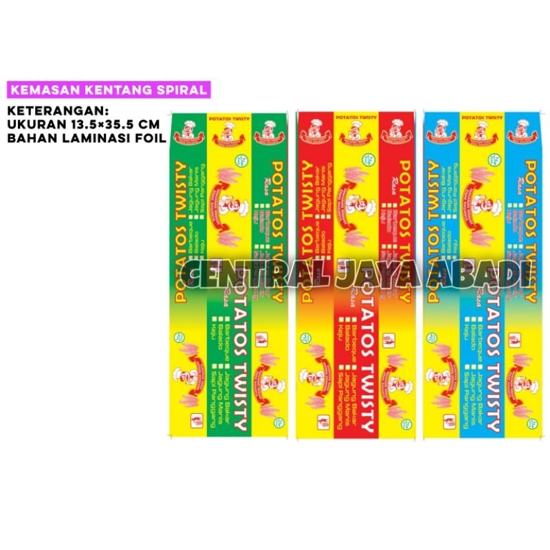 KERTAS KENTANG ULIR UKURAN 35 × 13 KOTAK KENTANG SPIRAL, KEMASAN DUS KENTANG ULIR/SPIRAL