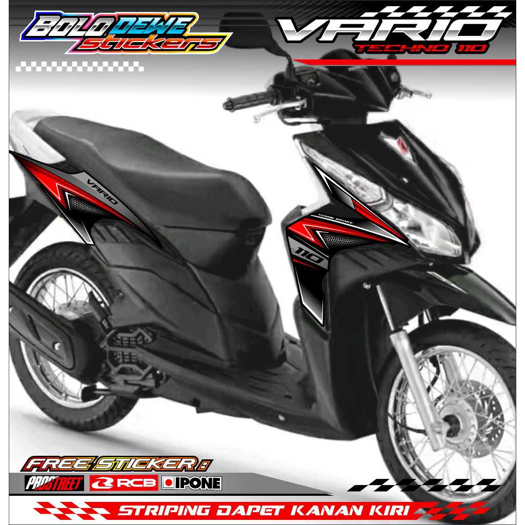 STRIPING VARIASI HONDA VARIO TECHNO 110 / STICKER LIST VARIASI MOTOR VARIO TECHNO 110