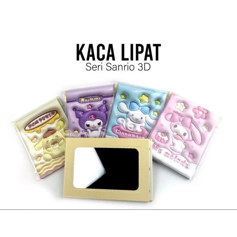 Kaca Lipat Besar Motif Sanrio / Cermin Rias Model Buku