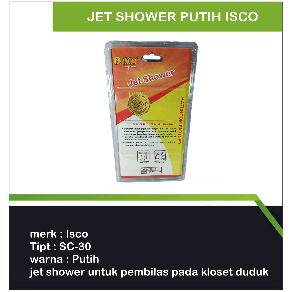 Jet Shower putih isco / Shower Mandi / Closet Shower/jet shower kamar mandi