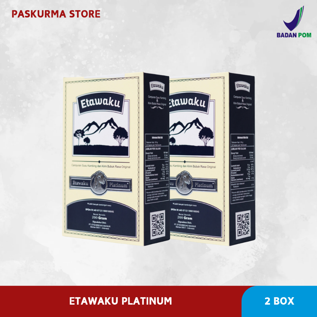 

2 BOX ETAWAKU PLATINUM SUSU KAMBING ETAWA PREMIUM