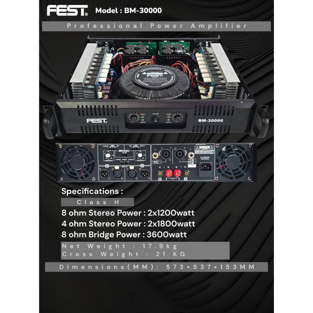 POWER AMPLIFIER FEST BM30000 BM 30000 ORIGINAL