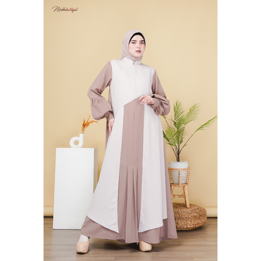 Kalila Dress Gamis Wanita Cewek Premium Simple Elegan Kondangan Butik Original Mewah Terbaru Lebaran