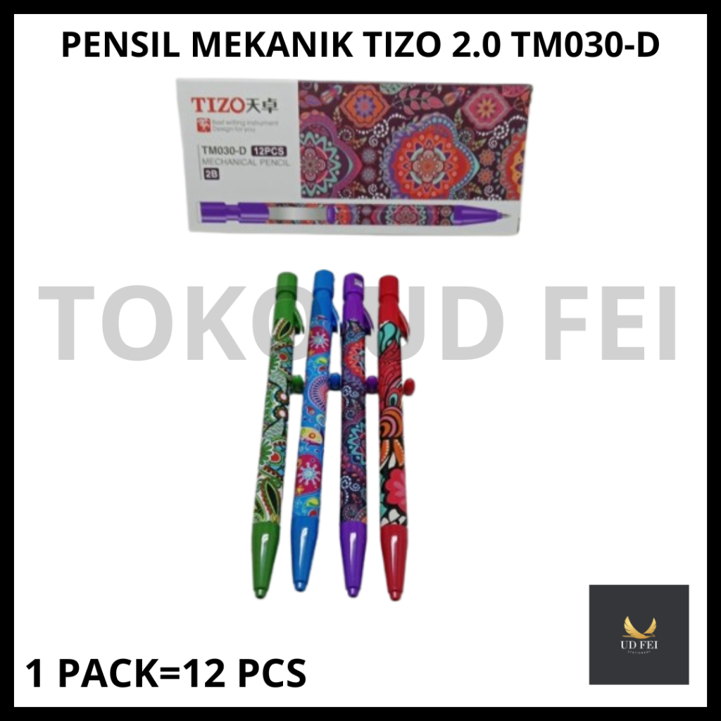 

(1 PACK= 12 PCS) PENSIL 2.0 MEKANIK TIZO TM0 D/ PENSIL 2.0 TIZO/ PENSIL MEKANIK 2.0