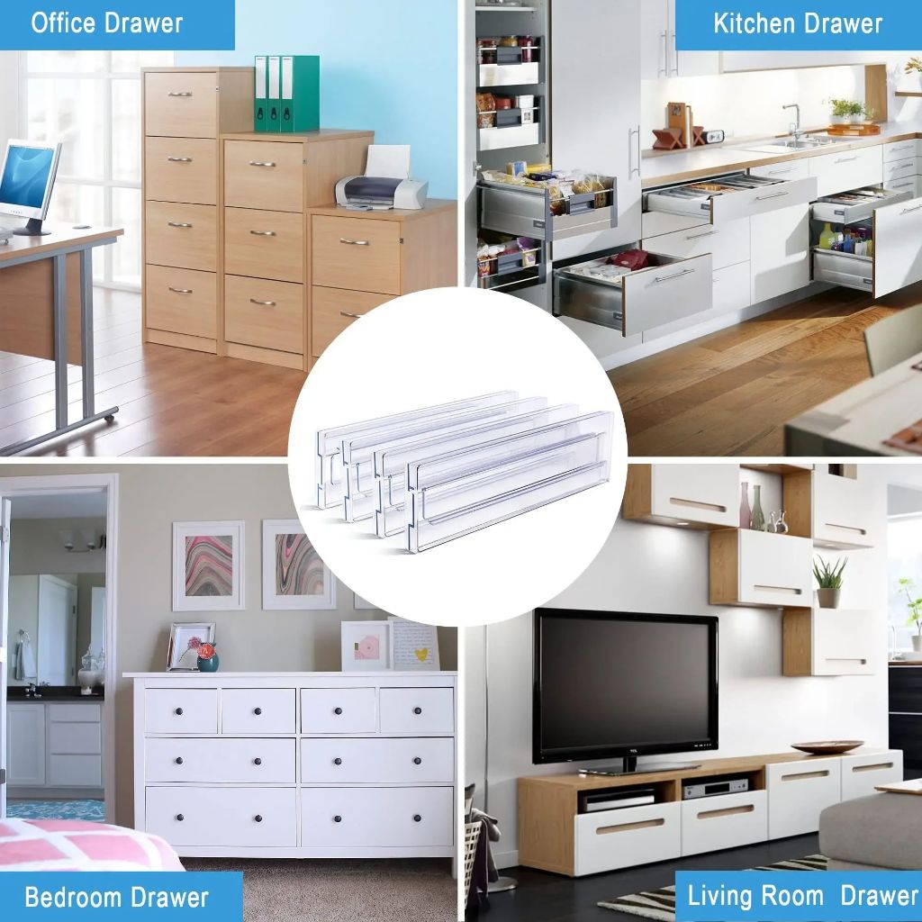 Sekat Pembatas Laci Lemari Serbaguna Fleksibel / Sekat Laci Adjustable Organizer Divider Laci Drawer