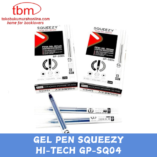 

TBMO Pulpen Gel Squeezy Besar Tinta Hitam 0.5 mm isi 12 pcs GP-SQ04 Pulpen isi tinta banyak