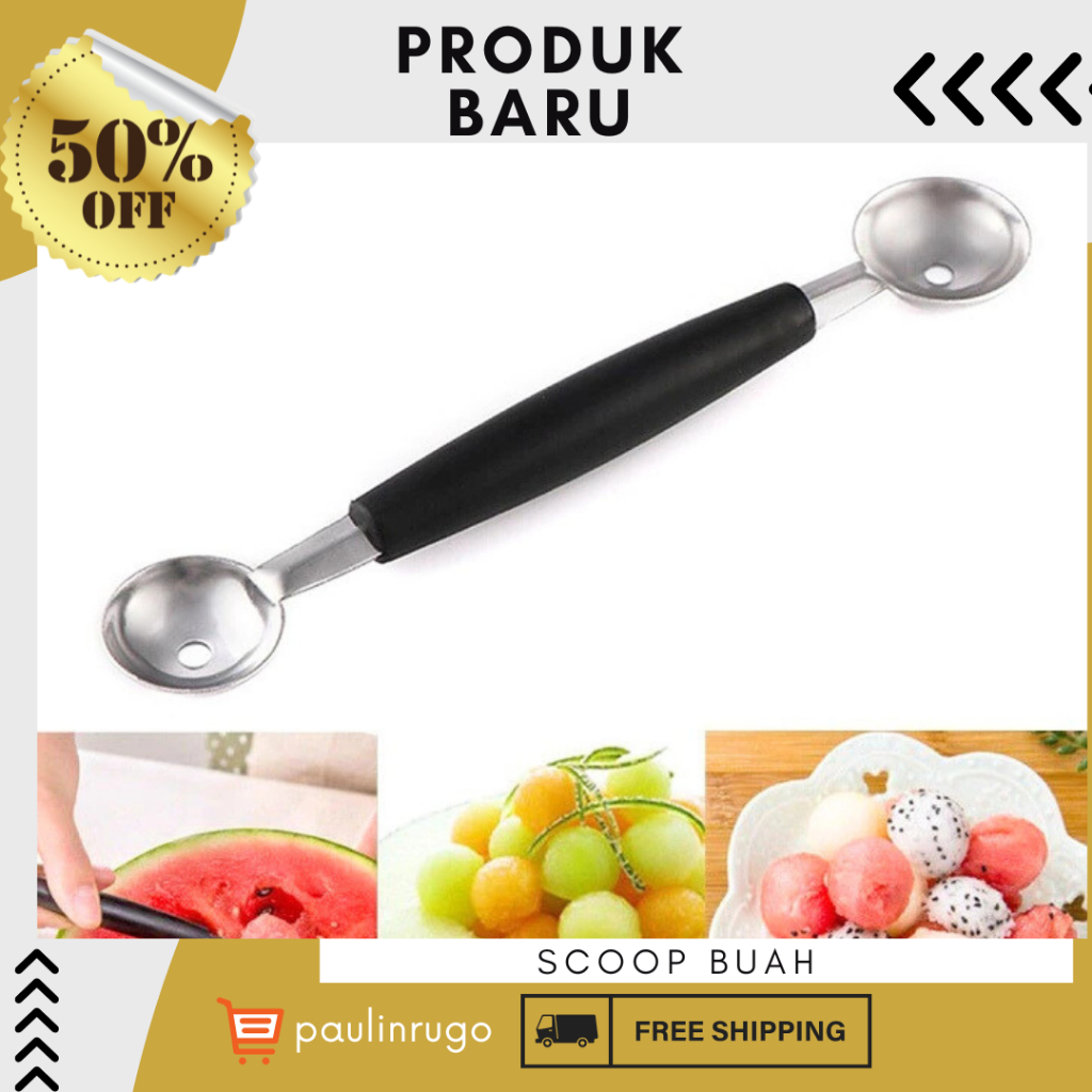 CETAKAN ES BUAH|SENDOK KEROK BUAH|kerok buah cocktail es bulat