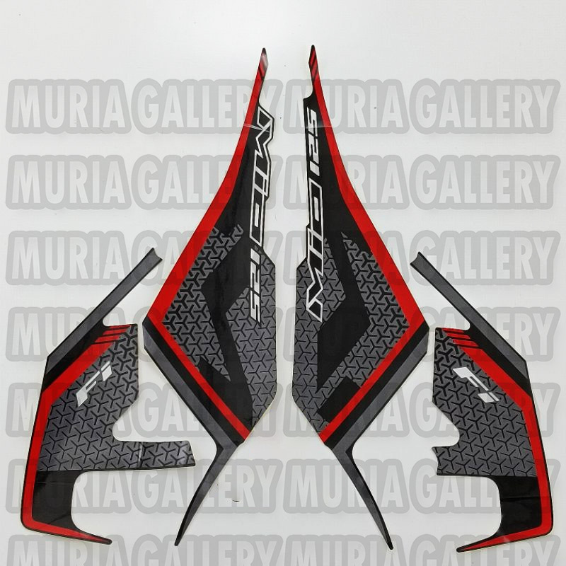 striping stiker lis polet body Yamaha mio 125 m3 mio125 2019 2020 fi hitam lis merah standar berkual
