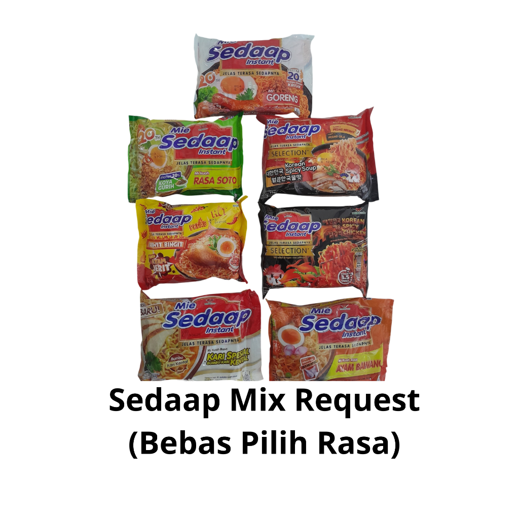 

Mie sedaap Mix (Campur Rasa) 1 Dus isi 40Pcs (Tulis di Note)
