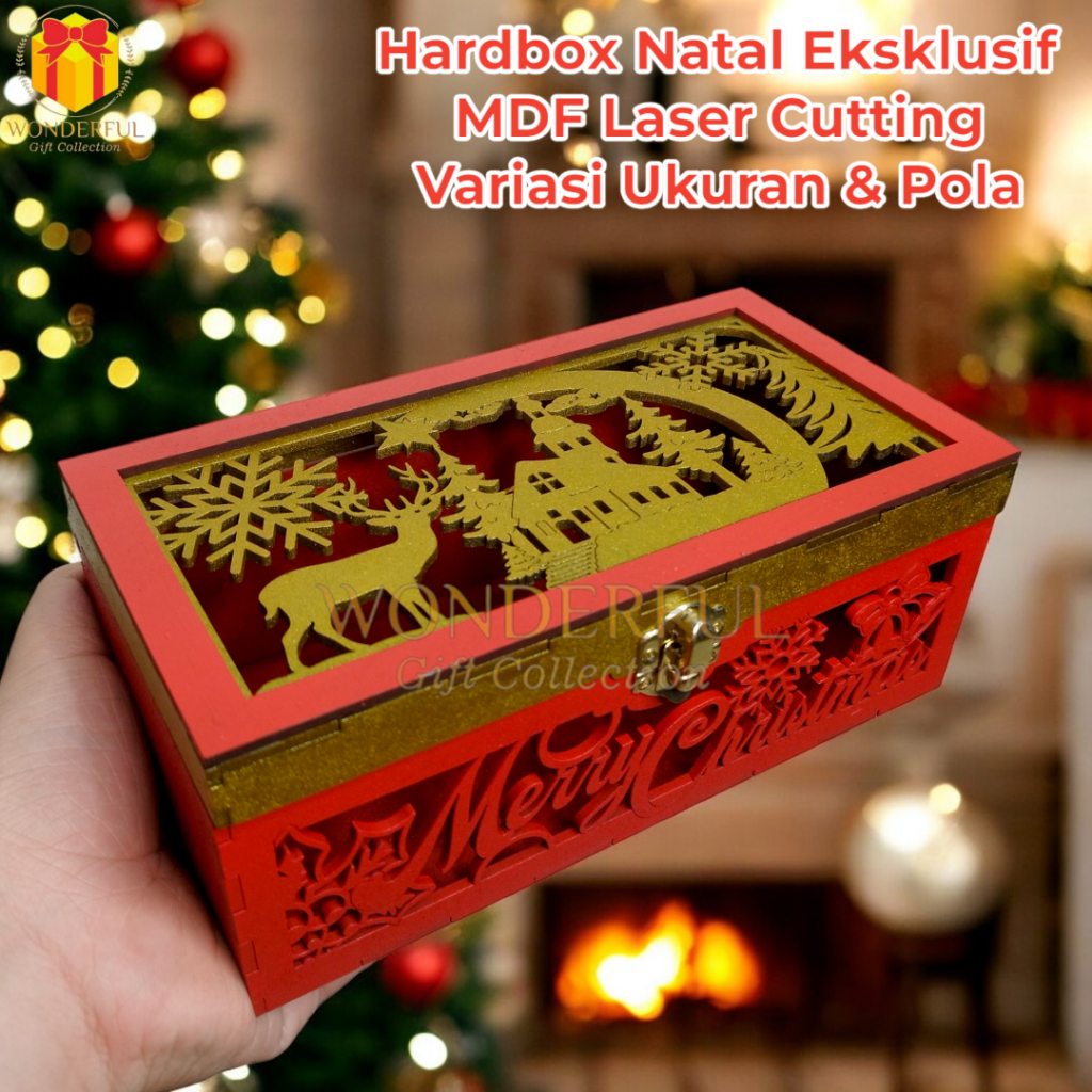 

Gift Box Natal / Christmas Hampers Hardbox / Box MDF Laser Cutting MDF.01