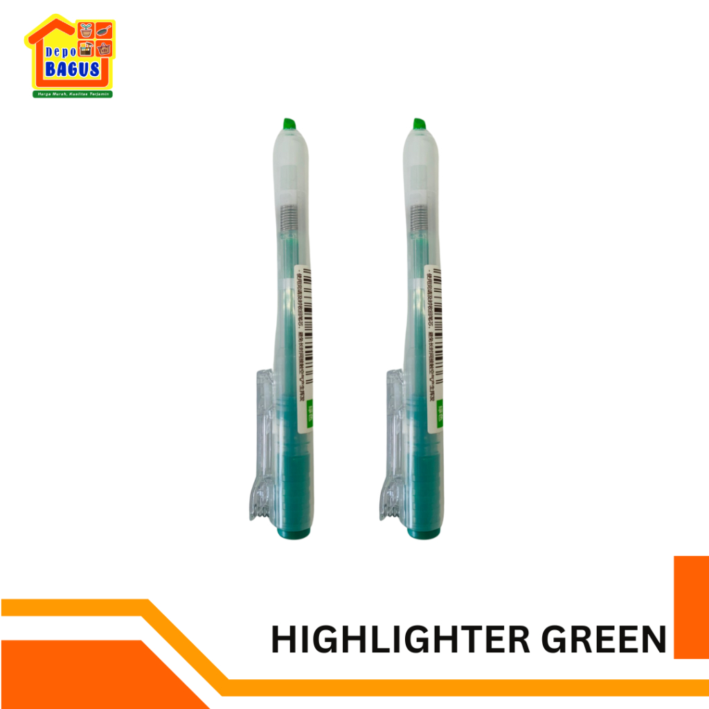 

Highlighter Green, Stabillo Hijau, Highlighter Tebal