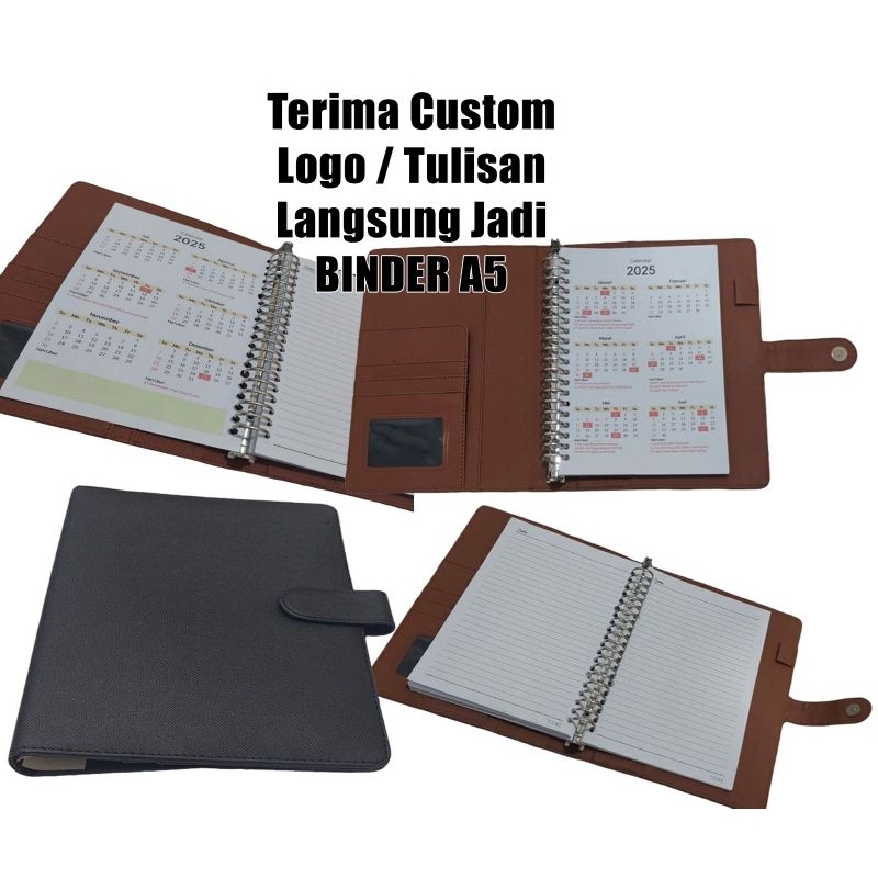 

AC-22 Buku Binder Agenda A5 Premium / Custom Logo / Buku Catatan Kantoran / Notebook Exclusive Premium / Binder 6 Lobang Agenda Binder 20 Lobang Notebook
