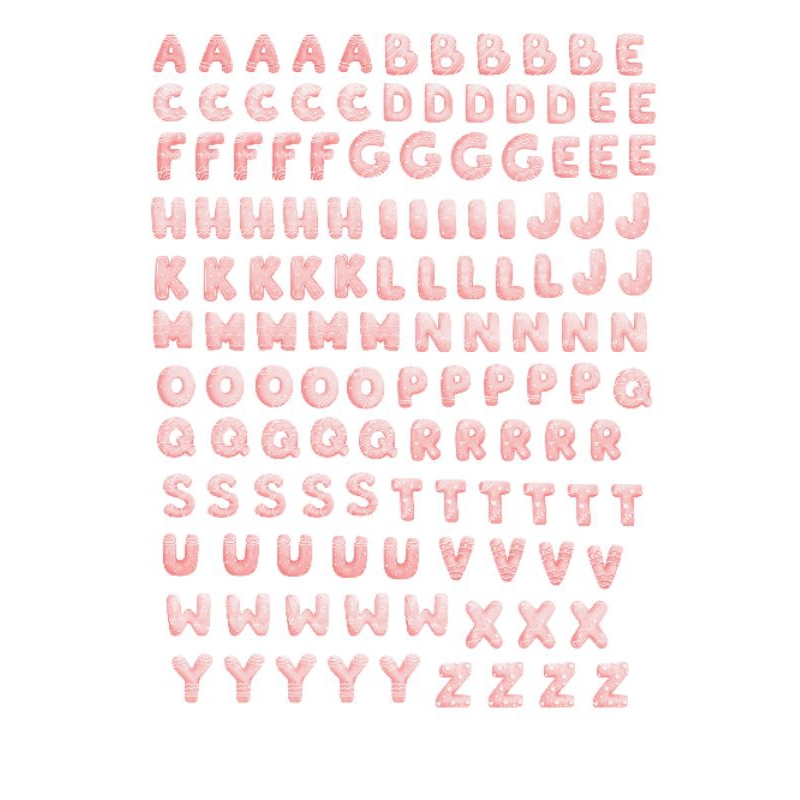 

sticker jurnaling alphabet pink