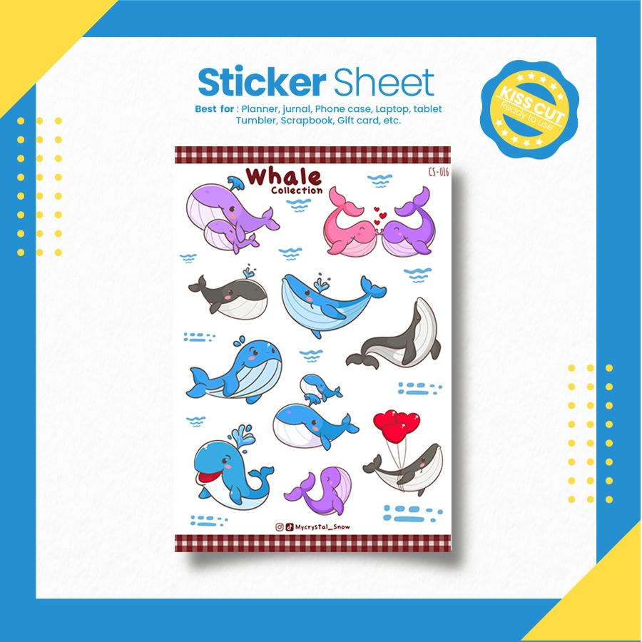 

Koleksi Sticker Paus Lucu | Sticker Sheet