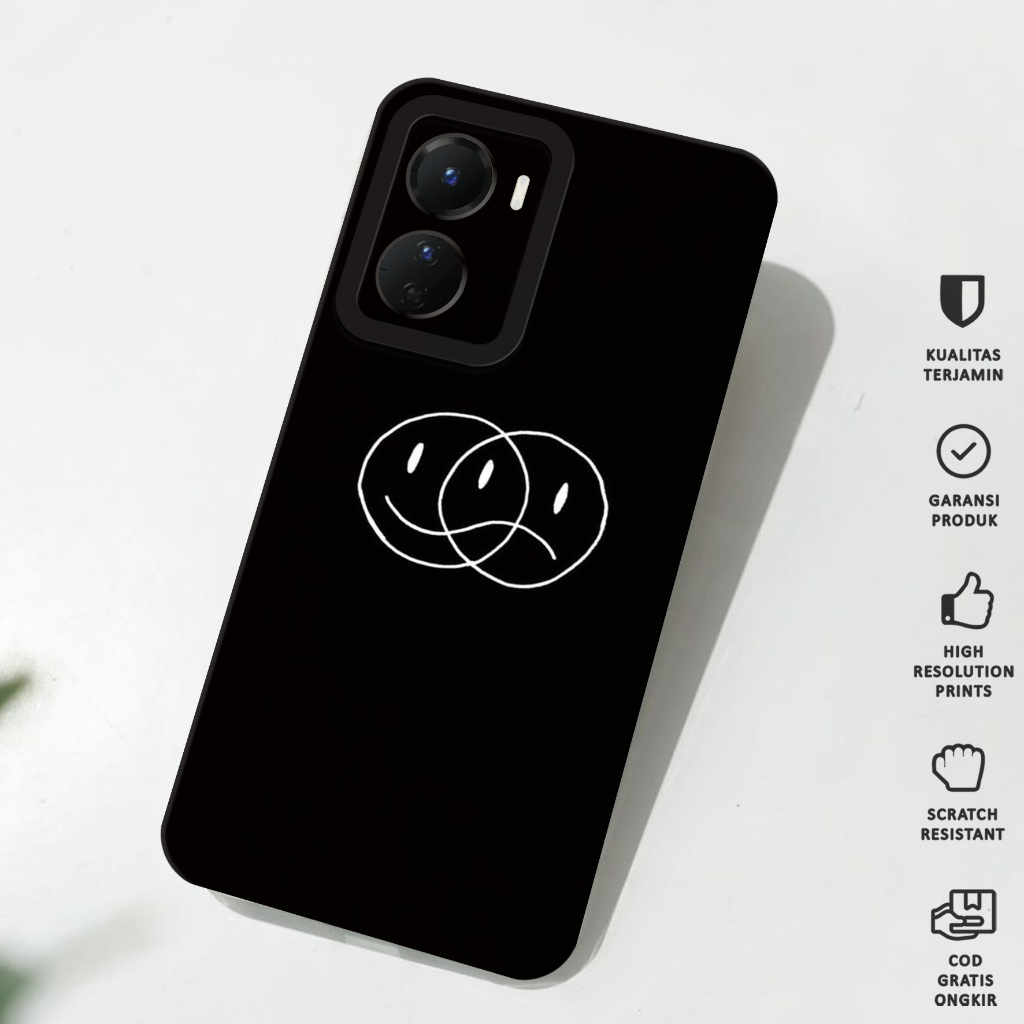 Case Vivo V2204 - Casing Hp Vivo V2204 Motif Black Wallpaper - Softcase Vivo V2204 - Softcase Hp Viv
