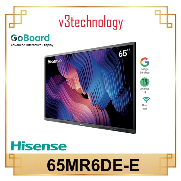 Hisense 65MR6DE-E 65" Interactive Flat Board - Monitor Interaktif dengan Layar Sentuh Inframerah