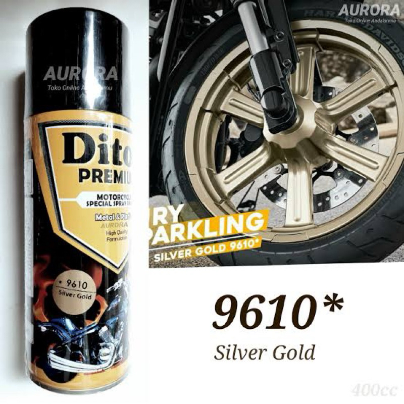 Cat Pilok Diton Premium 9610 Silver Gold 400ml Kuning Emas Abu Silver Velg Vario Pilox Pylox 400cc
