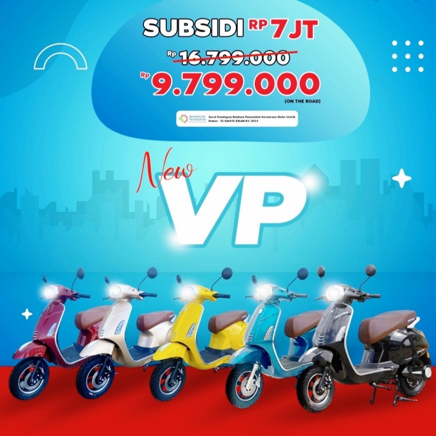 DP Subsidi Pemerintah Diskon 7 Juta Motor Listrik GreenTech