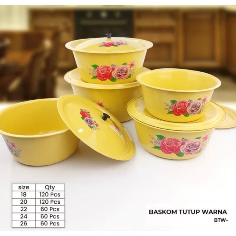 skd Official Baskom tutup warna Btw 24cm