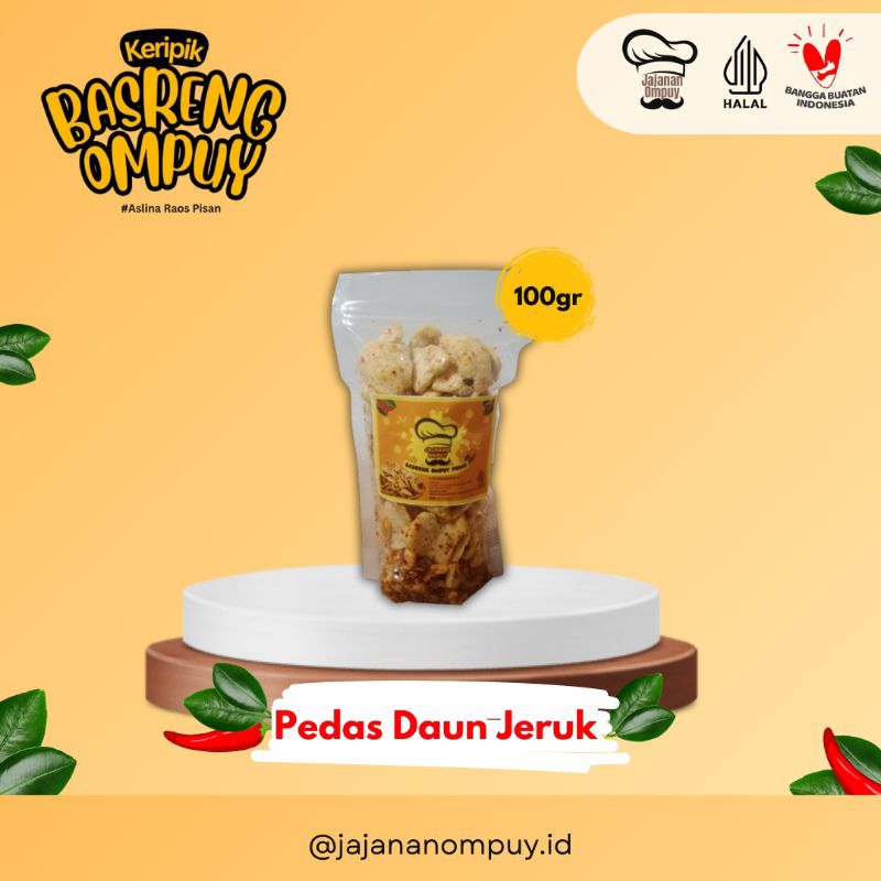 

Keripik Basreng Ompuy Pedas Daun Jeruk 100 gram