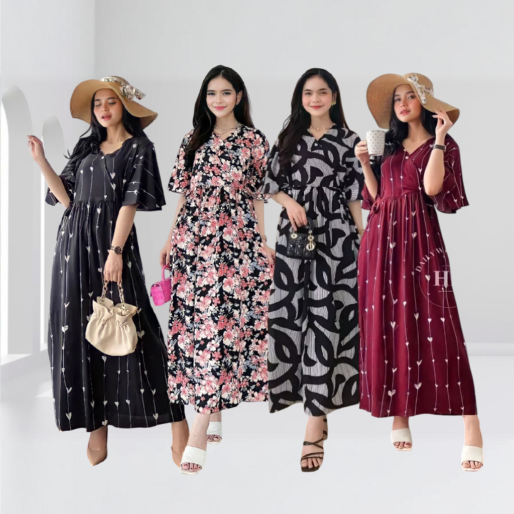Baju Daster Dress Kimono Tali Samping Baju Tidur Wanita Remaja Dewasa kekinian Bahan Rayon