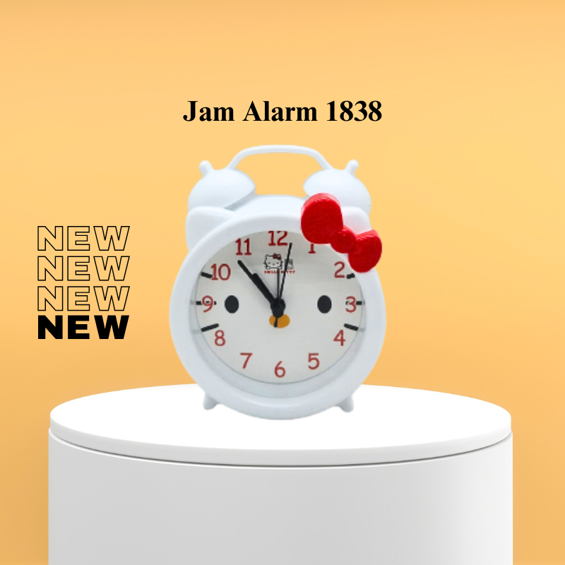 Superdino Jam Alarm QR-1838 Jam Alarm Karakter Kartun Hello Kitty Jam Alarm Mini