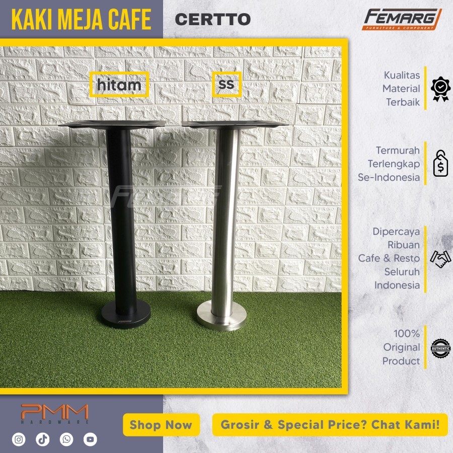 kaki meja FEMARG certto | kaki tanam cafe restoran foodcourt unik besi