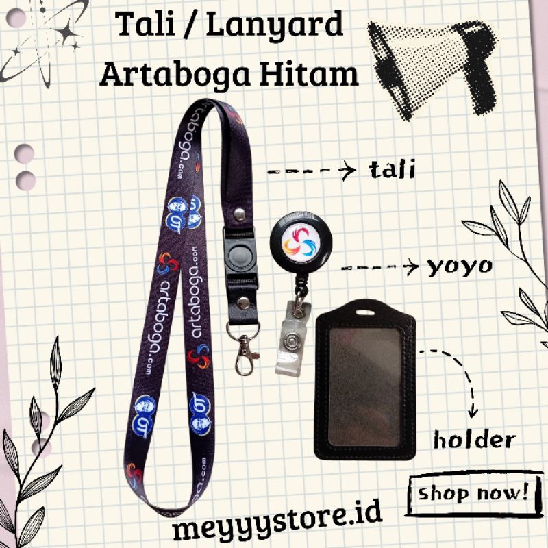 

Tali Gantungan / Lanyard ARTABOGA Hitam [Stok Melimpah] Termurahhh Harga Grosir! readyyy