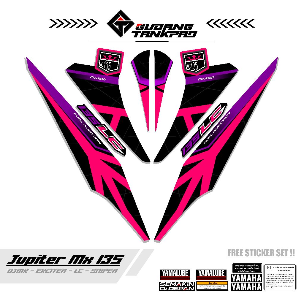 STRIPING MOTOR YAMAHA JUPITER MX OLD 135 / MTF 38 / STIKER STRIPING MX LAMA 135 / STRIPING MX OLD 13