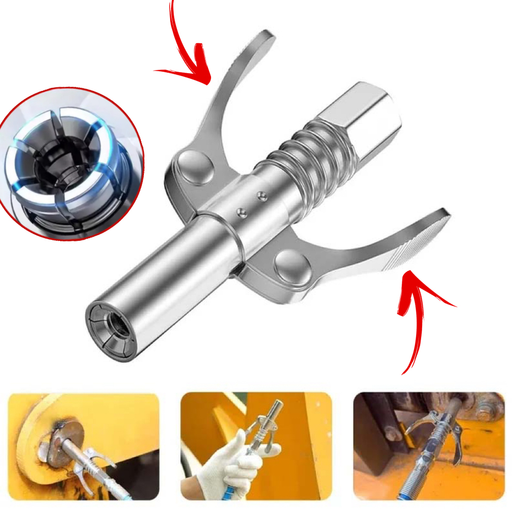 Premium Nozzle Grease Alat Grease Gun Coupler Alat Aplikasi Minyak Gemuk High Pressure Grease