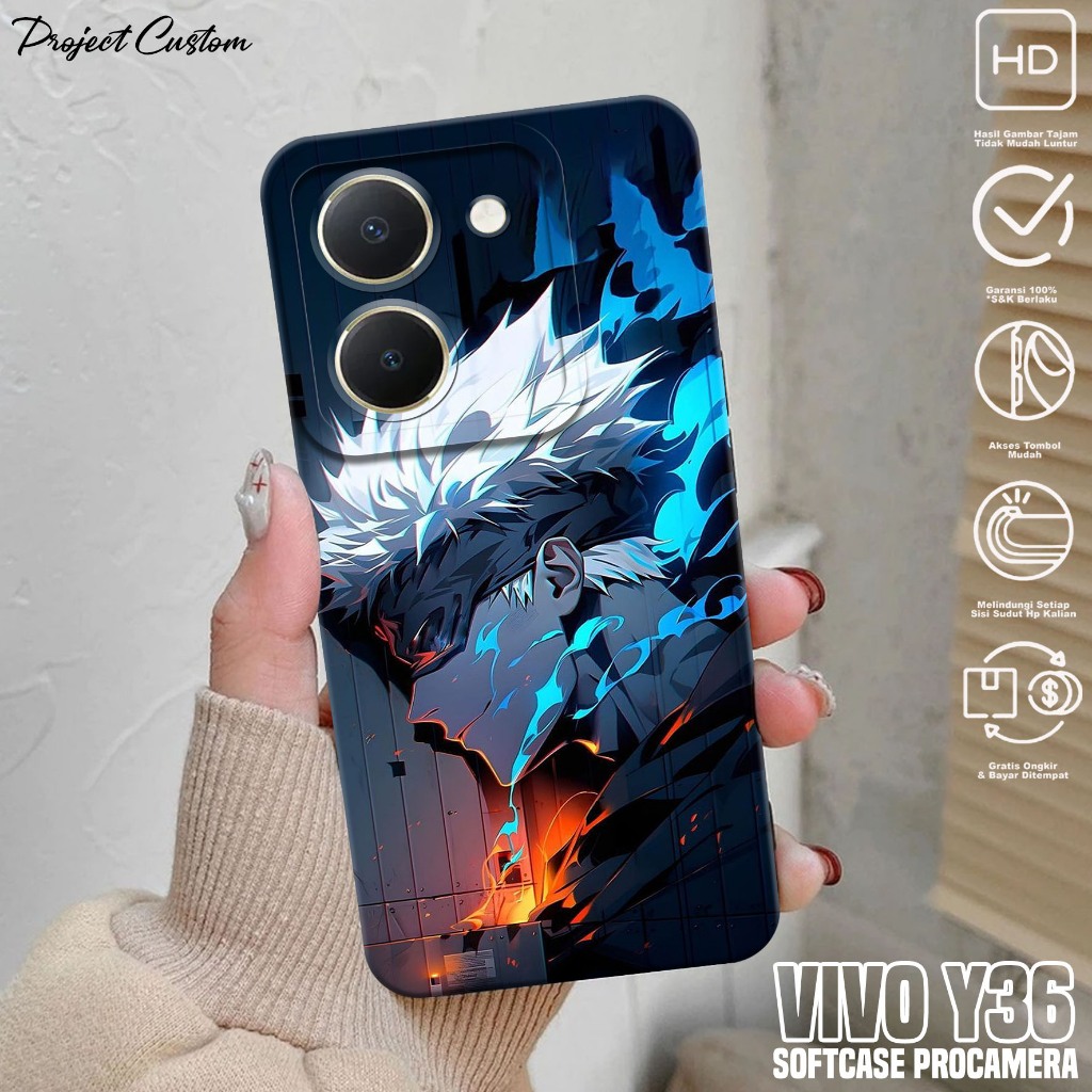 Softcase Hp VIVO Y36 - Case Hp VIVO Y36 ( Gojo Satoru ) Silikon Hp VIVO Y36 - Casing Hp VIVO Y36 - C