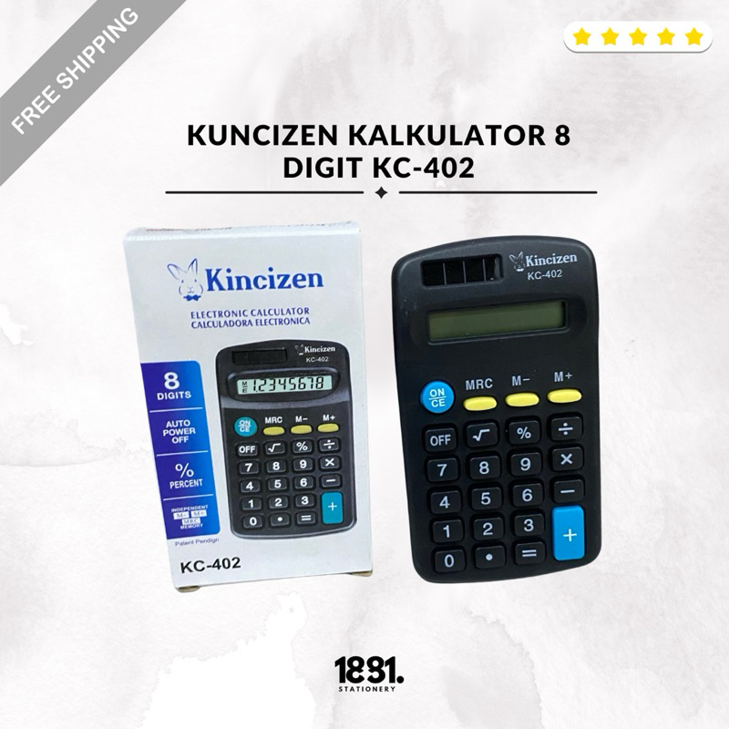

Kincizen Kalkulator 8 Digit (Kc-402)