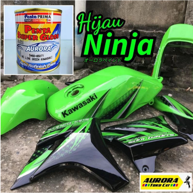 Cat Hijau Ijo Ninja Solid PENTA Super Gloss Lime Green Kawasaki 5460-65071 200cc