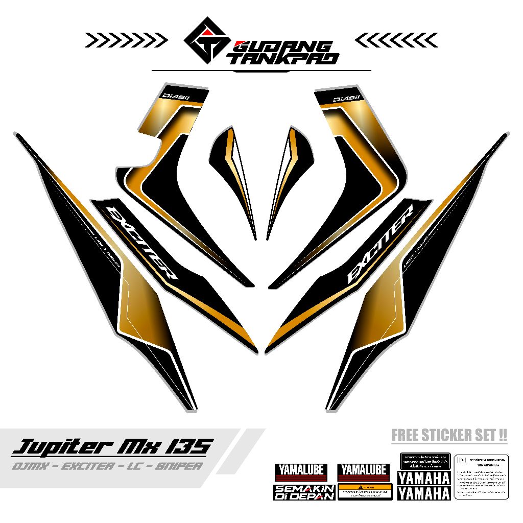 STRIPING MOTOR YAMAHA JUPITER MX OLD 135 / MTF 72 / STIKER STRIPING MX LAMA 135 / STRIPING MX OLD 13