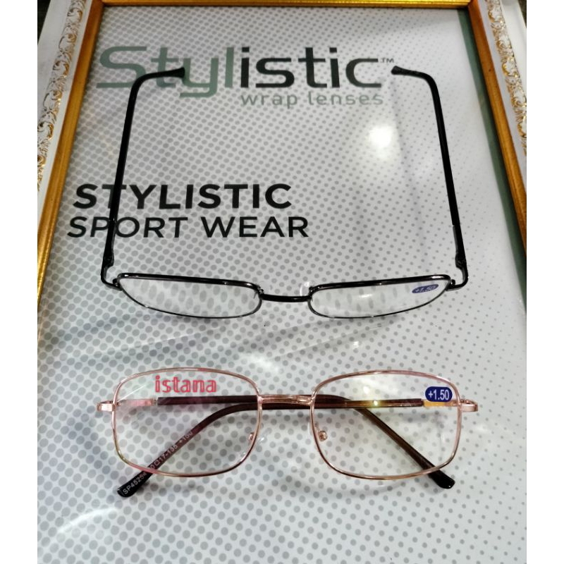 kacamata baca atau plus frame besi