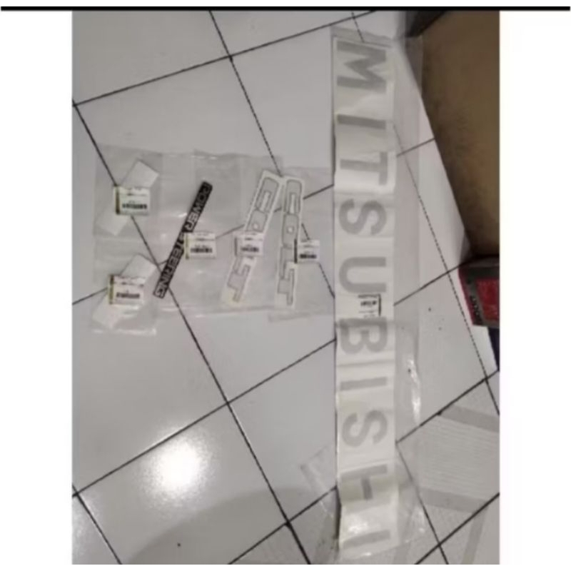 1 set stiker l300 power steering stiker pintu bak belakang l300 l038 l039 original 100%
