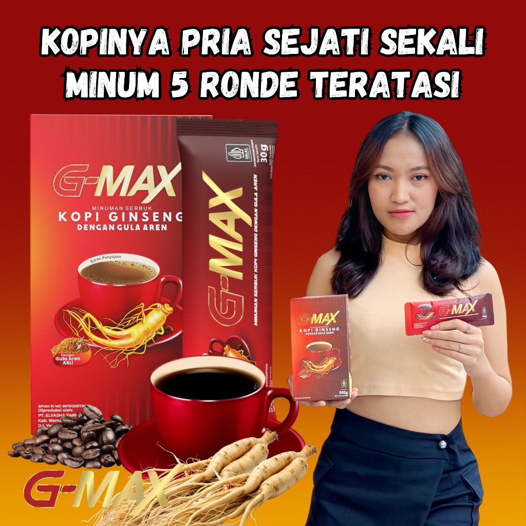 

KOPI GMAX BPOM ORIGINAL 100%/kopi g max original/kopi kuat pria tahan lama/kopi stamina pria tahan lama