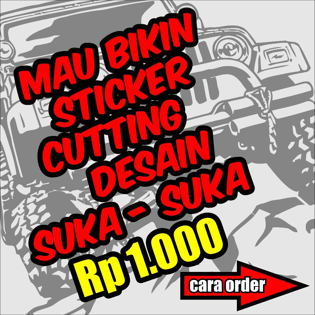

BIKIN STIKER CUTTING SUKA SUKA CUSTOM / SESUKAMU / DESAIN KAMU SENDIRI BISA
