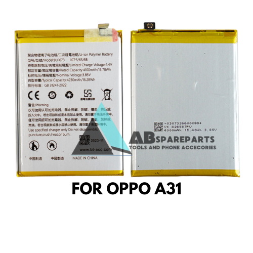 Baterai Batre Batrai Batteray Oppo A31 BLP673 Original BT-ACC