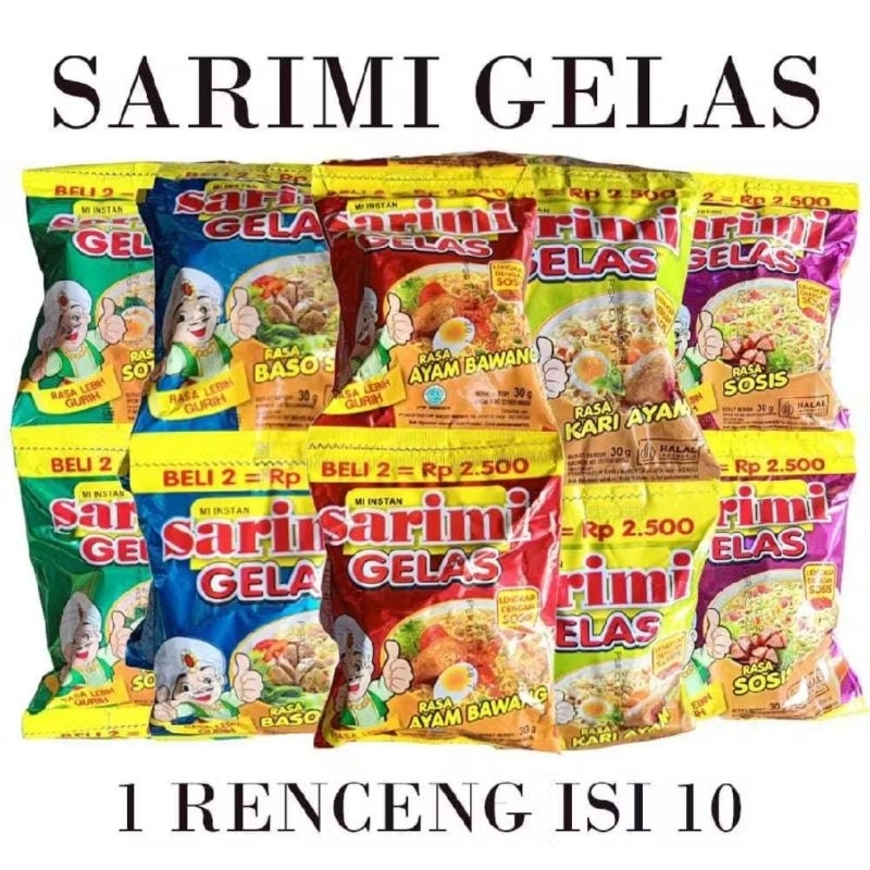 

Sarimi Gelas 1 Renceng