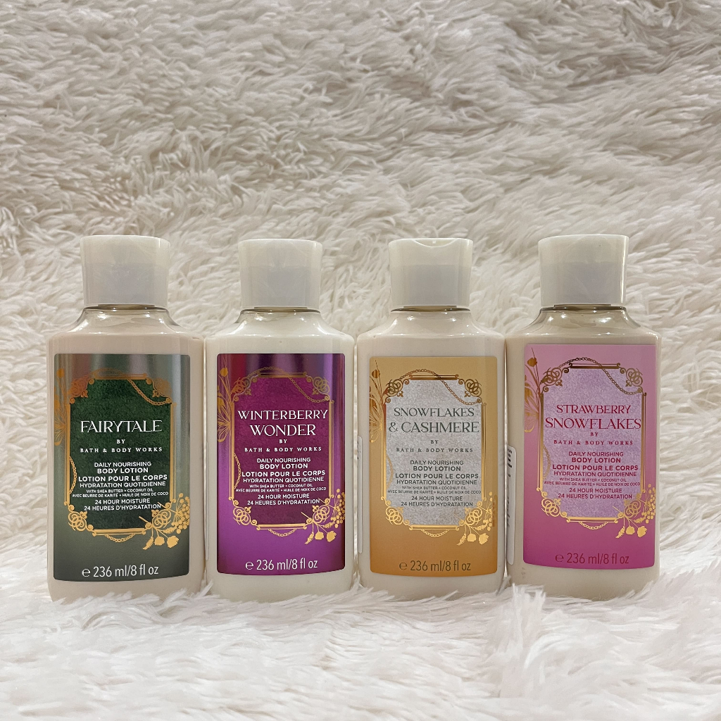 SALE BBW Bath and Body Works Body Lotion Hand Body 24 HR Moisture 236ml Fairytale / Winterberry Wond