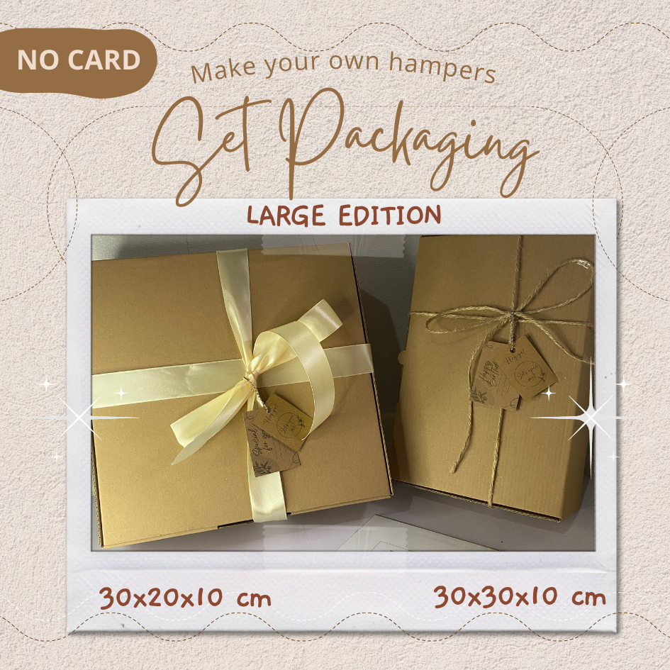 

Set Packaging GIFTBOX LARGE SIZE with #PITA NO CARD | packaging hampers wisuda, skripsi, wedding, birthday, Anniversary, seminar proposal dll | Box Hampers | set GIFTBOX |set dusbox |giftbox rustic | giftbox aestetic |set box hampers | set giftbox